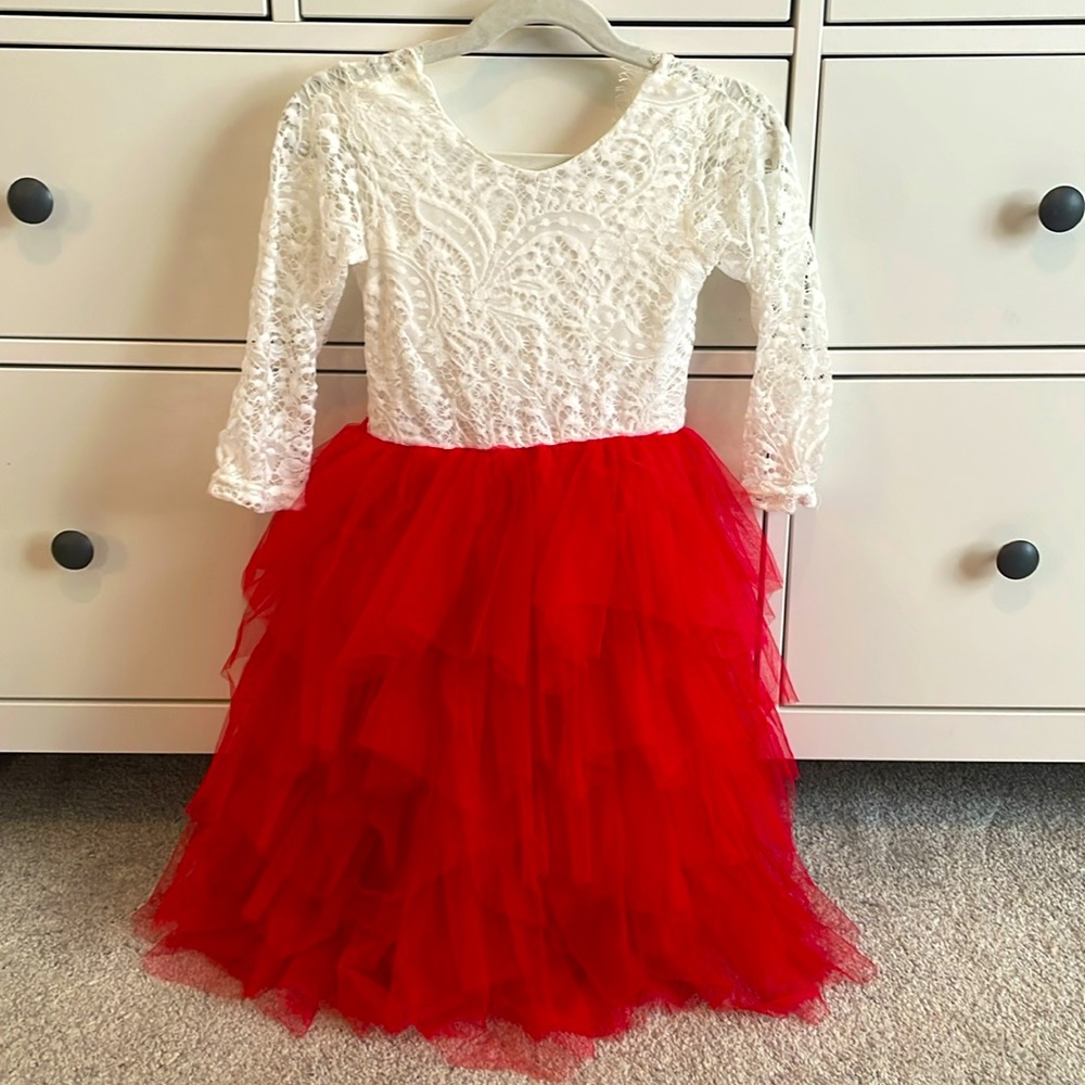 Fancy tulle and lace girls dress